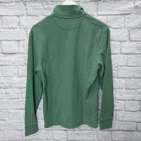 Vineyard Vines Mens 1/2 Zip Cotton Pullover Size S Green Whale Logo Spellout - Picture 6 of 6